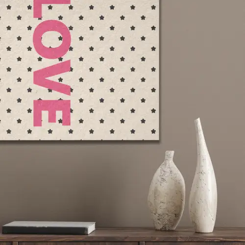 Love - Stippen - Roze PET vilt klein -sfeer6_closeup