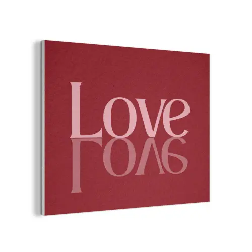 Love - Spiegeling - Rood PET vilt klein -3d