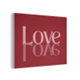 Love - Spiegeling - Rood PET vilt klein -3d