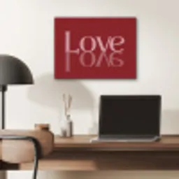 Love - Spiegeling - Rood PET vilt klein -sfeer5