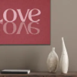 Love - Spiegeling - Rood PET vilt klein -sfeer6_closeup