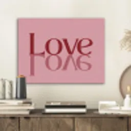 Love - Roze - Spiegeling PET vilt klein -sfeer1