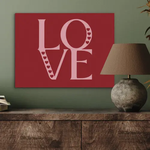 Love - Rood - Hatjes PET vilt klein -sfeer2