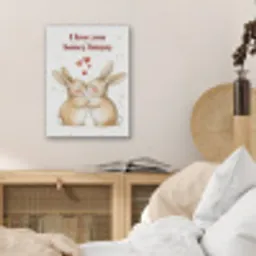 Liefde - Rood - konijn PET vilt klein -sfeer3