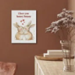 Liefde - Rood - konijn PET vilt klein -sfeer4