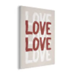 Love - Rood - Tekst PET vilt klein -3d