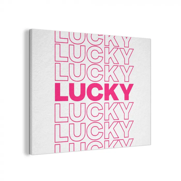 Lucky - Roze - Patroon PET vilt klein -3d