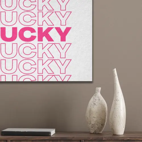 Lucky - Roze - Patroon PET vilt klein -sfeer6_closeup