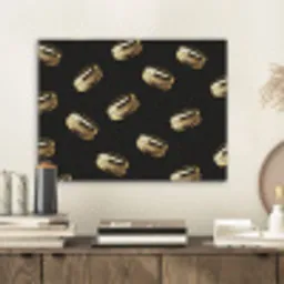 Macarons - Patroon - Goud - Zwart PET vilt klein -sfeer1
