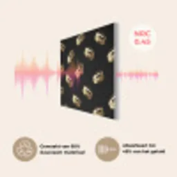 Macarons - Patroon - Goud - Zwart PET vilt klein -USP_NL