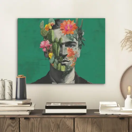 Man - Planten - Groen PET vilt klein -sfeer1