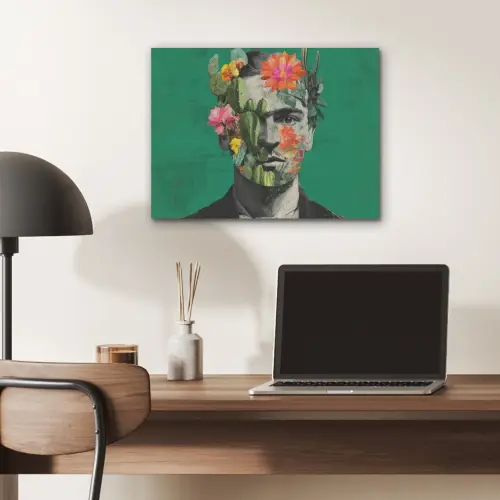 Man - Planten - Groen PET vilt klein -sfeer5