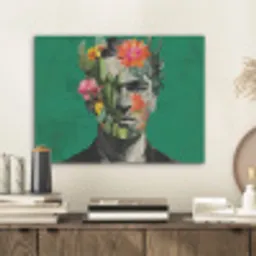 Man - Planten - Groen PET vilt klein -sfeer1
