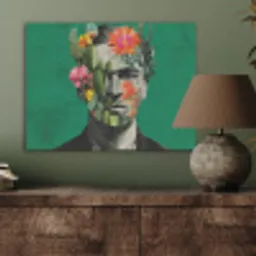 Man - Planten - Groen PET vilt klein -sfeer2