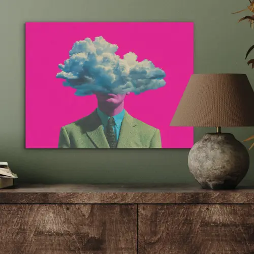 Man - Pak - Wolk - Roze PET vilt klein -sfeer2