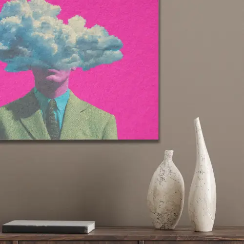 Man - Pak - Wolk - Roze PET vilt klein -sfeer6_closeup