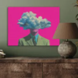 Man - Pak - Wolk - Roze PET vilt klein -sfeer2