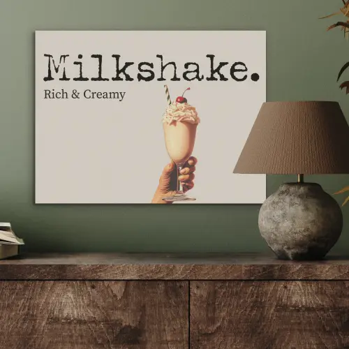 Milkshake - Kers - Rietje PET vilt klein -sfeer2