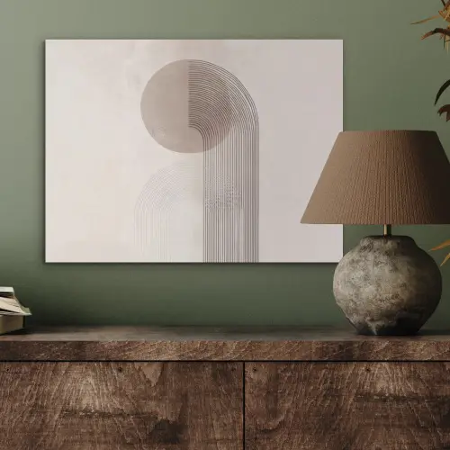 Minimalistisch - Cirkel - Lichtgrijs PET vilt klein -sfeer2