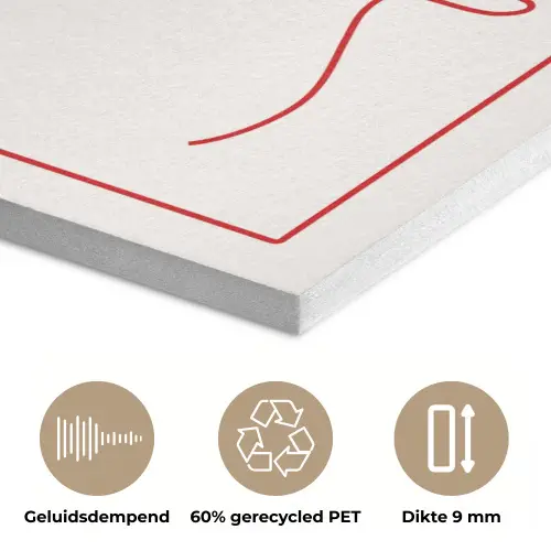 Minimalistisch - Vork - Lepel - Lijntekening PET vilt klein -closeup_NL