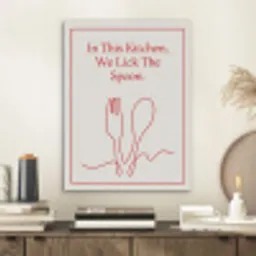 Minimalistisch - Vork - Lepel - Lijntekening PET vilt klein -sfeer1