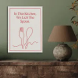 Minimalistisch - Vork - Lepel - Lijntekening PET vilt klein -sfeer2