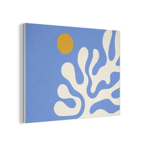 Minimalistisch - Organisch patroon - Blauw PET vilt klein -3d