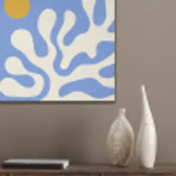 Minimalistisch - Organisch patroon - Blauw PET vilt klein -sfeer6_closeup