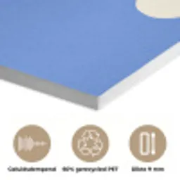 Minimalistisch - Organisch patroon - Blauw PET vilt klein -closeup_NL