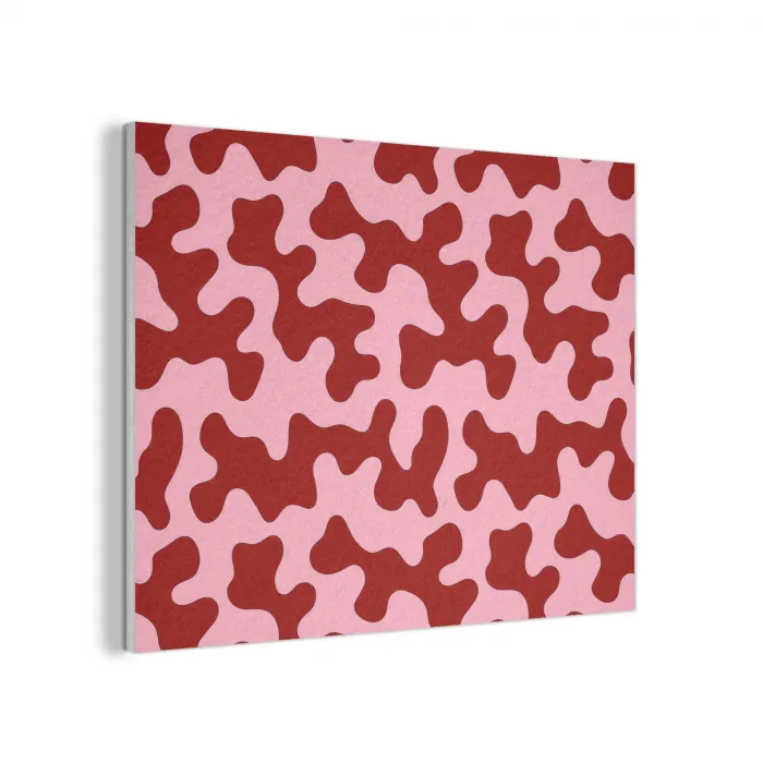 Modern - Abstract - Rood PET vilt klein 837 -3d
