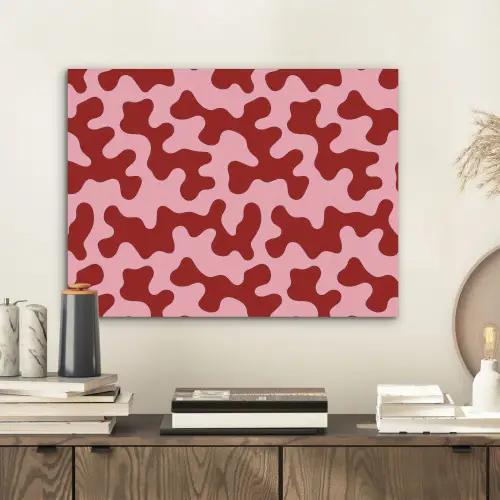 Modern - Abstract - Rood PET vilt klein 837 -sfeer1
