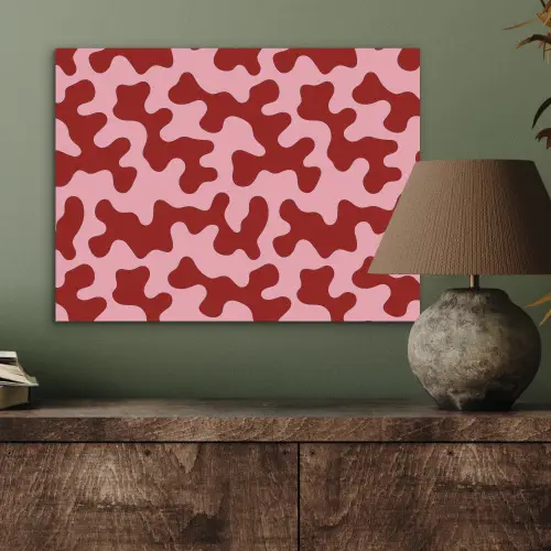 Modern - Abstract - Rood PET vilt klein 837 -sfeer2