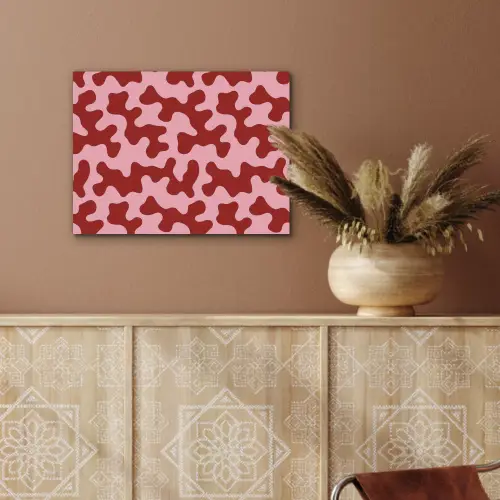 Modern - Abstract - Rood PET vilt klein 837 -sfeer4