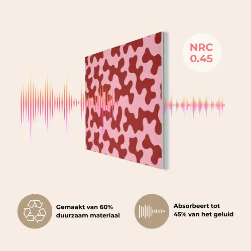 Modern - Abstract - Rood PET vilt klein 837 -USP_NL