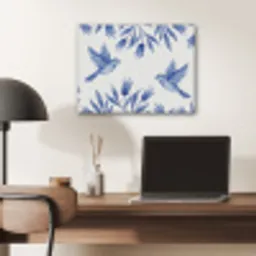 Modern - Vogels - Delfts - Blauw PET vilt klein -sfeer5