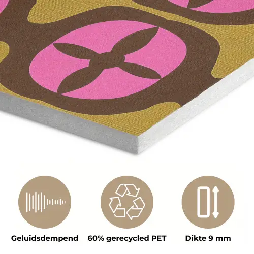 Modern - Patroon - Roze PET vilt klein 837 -closeup_NL