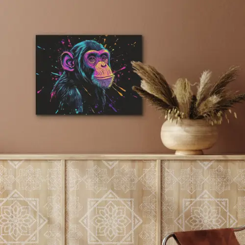 Aap - Verf - Neon - Kleur PET vilt klein -sfeer4