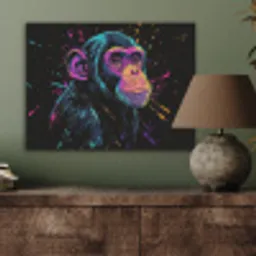 Aap - Verf - Neon - Kleur PET vilt klein -sfeer2