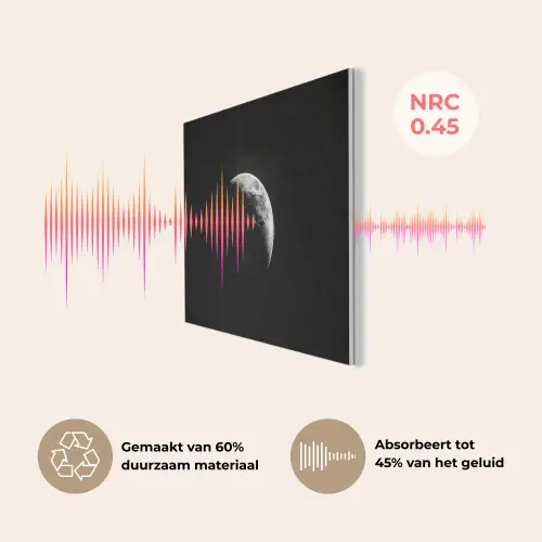 Maan - Hemel - Zwart - Schaduw PET vilt klein -USP_NL