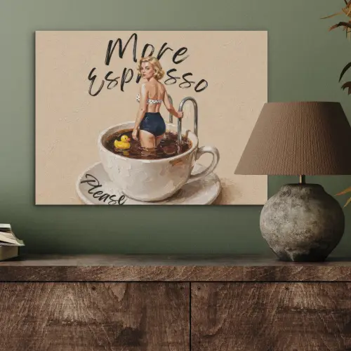 More espresso - Koffie - Eend PET vilt klein -sfeer2