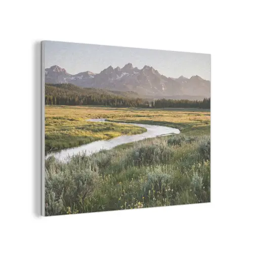 Berglandschap - Rivier - Bos PET vilt klein -3d