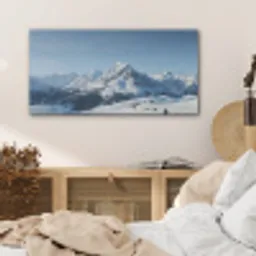Bergen - Sneeuw - Winter PET vilt middel -sfeer3