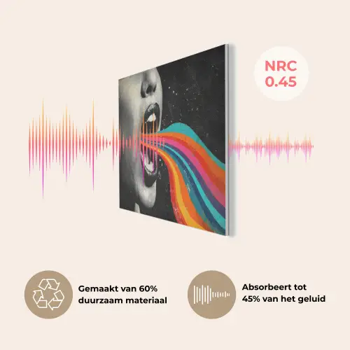 Mond - Golven - Regenboog PET vilt klein -USP_NL