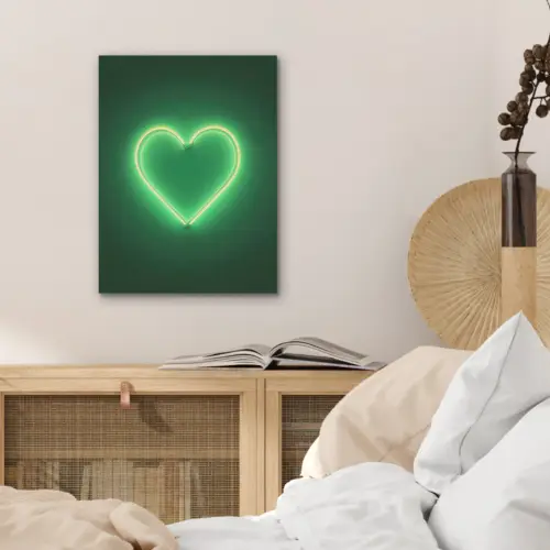 Neon - Groen - Licht PET vilt klein -sfeer3