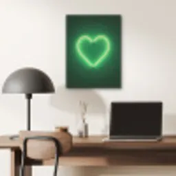 Neon - Groen - Licht PET vilt klein -sfeer5