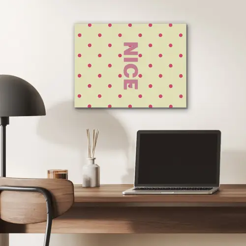 Nice - Stippen - Roze - Geel PET vilt klein -sfeer5