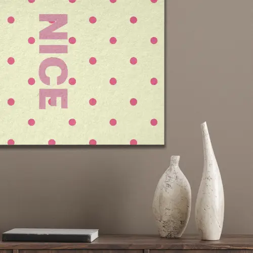 Nice - Stippen - Roze - Geel PET vilt klein -sfeer6_closeup