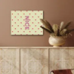 Nice - Stippen - Roze - Geel PET vilt klein -sfeer4