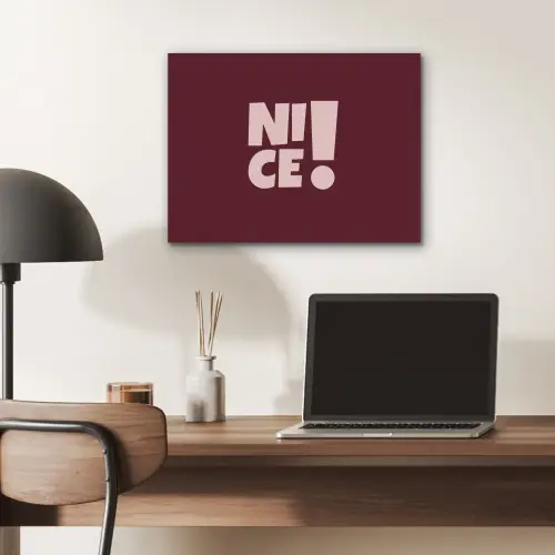 Nice - Uitroepteken - Rood PET vilt klein -sfeer5