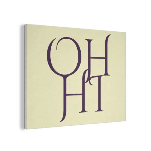 Oh hi - Geel - Monogram PET vilt klein -3d